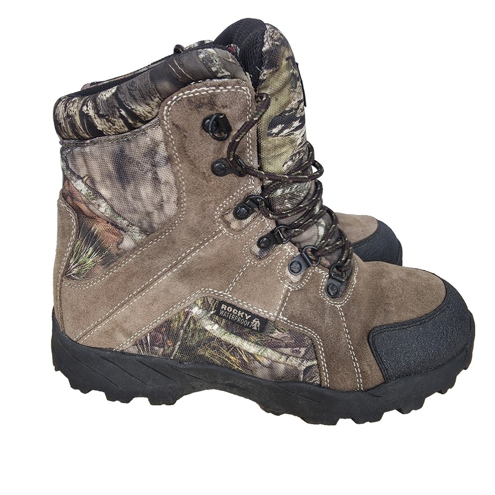 Rocky Boots Boys 6 M Brown Camo Hunting Waterproof 800G Insulated‎ Outdoors